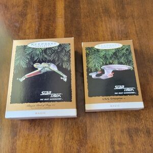 Star Trek The Next Generation Keepsake Ornaments (Set of 2) NWT